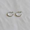 _FF58 Surgical Steel Simple Hoop Earrings