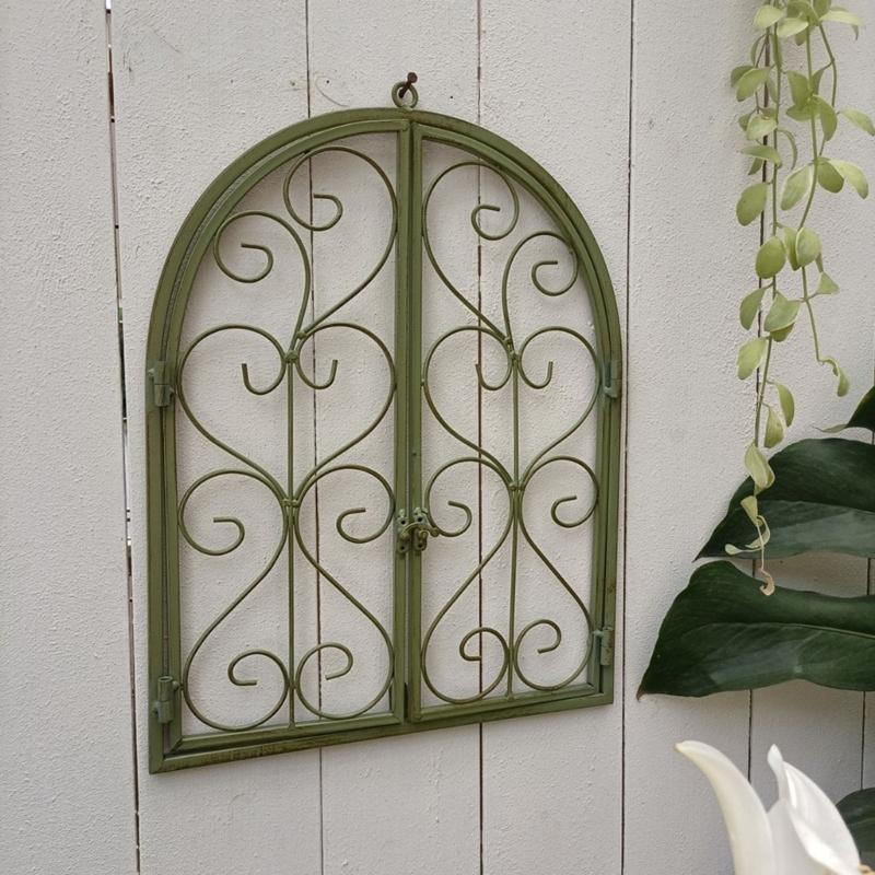 Romantisch Metalen Wanddecoratie Vintage Nepraam Frame Kunst Met Gebogen Ontwerp Voor Slaapkamer Tuinen Decoratie