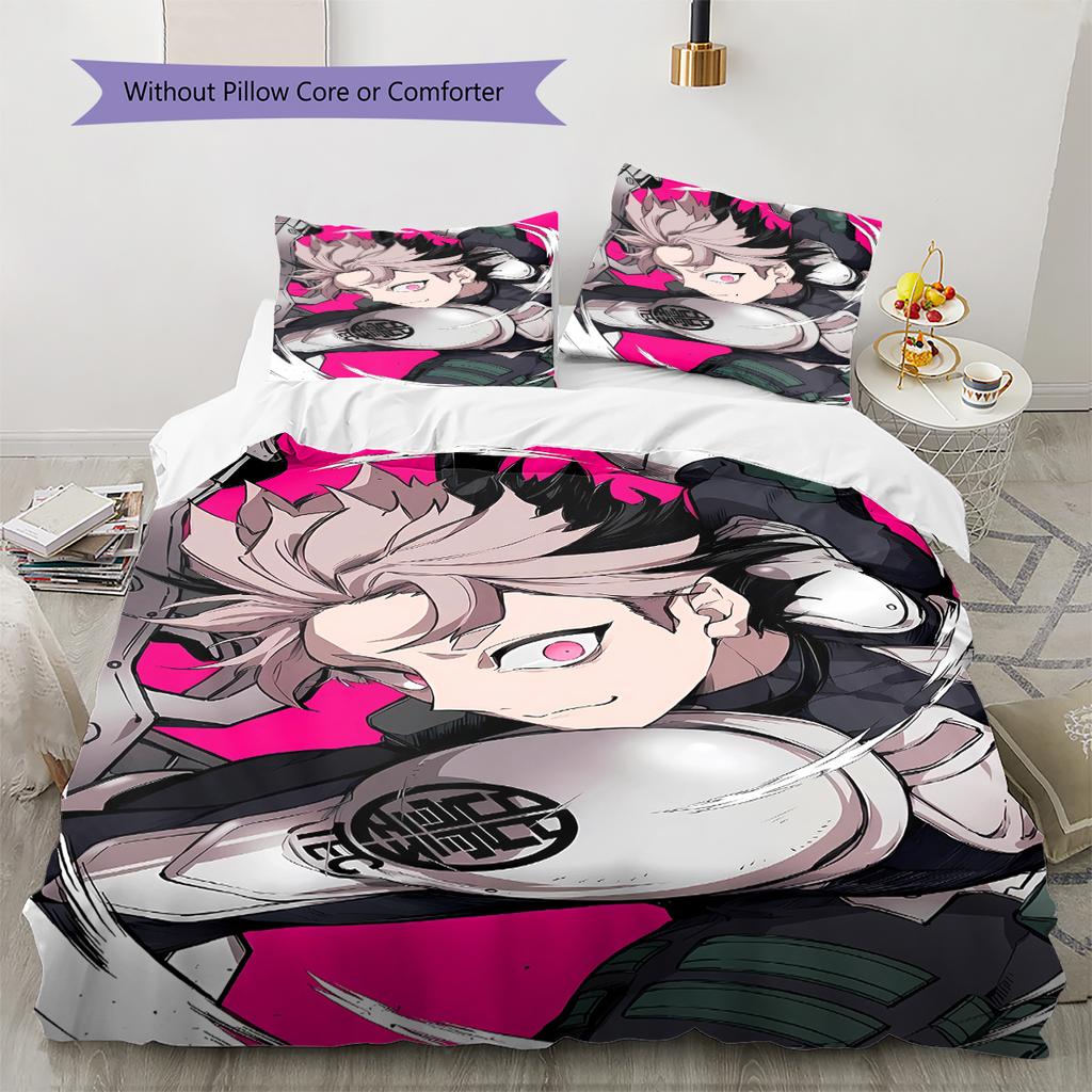 Kaiju No. 8 Pattern Bedding,Quilt Set Quilt Cover Pillowcase Home Birthday Gift (1 * Duvet Cover + 2 * Pillowcase, Without Core)