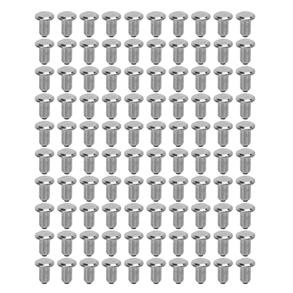 100PCS Tire Studs Silver Universal Wear Resistant Anti Slip Tire Snow Spikes for ATV UTV Forklift