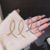 New Temperament Trendy Geometric Metal Line Cross Drop Dangle Earrings for Women Charm Korean Earring Jewelry Accessories Gift