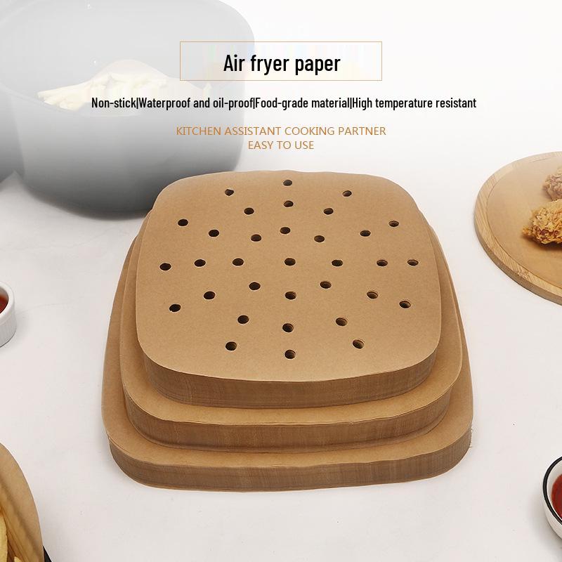 In Stock Natural Color Air Fryer Liner, Food Grade Disposable Baking Paper