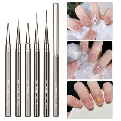 Nail Art Pen 6/9/12/15/18MM Non-slip Liner Brush Gel Nail Painting Art Design Pen Long Lines Thin Details Fine Drawing Nail Dotting Painting Tool