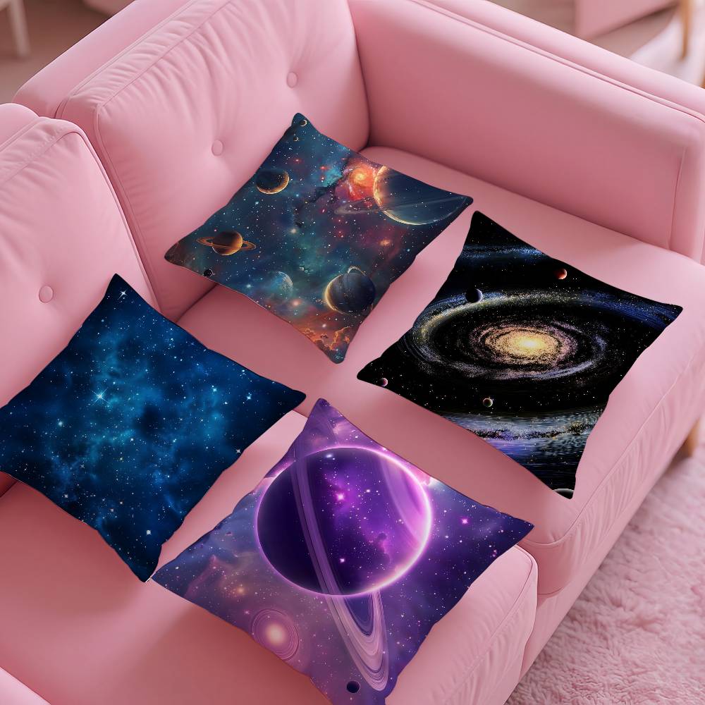 Space Starry Sky Pillow Case Pattern Printing Pillowcase Living Room Sofa Cushion Cover Bedroom Room Decor
