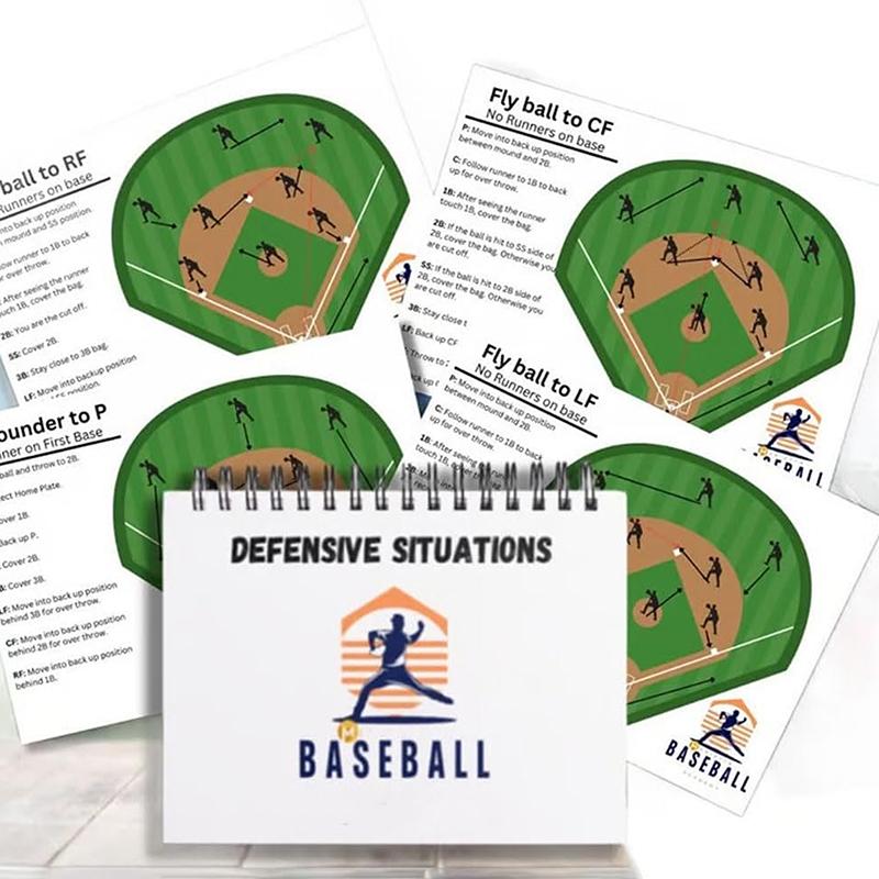 

Baseball Softball Defensive Situations Guide Flip Book & Full Size Comprehensive Resource For Coaches Players Enthusiasts белый