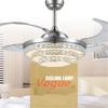 Modern Crystal Ceiling Fan Light 4 Fan Blade 42" Luxury Decorative Bedroom Ceiling Fan Lamp Remote Control Ventilador Fans