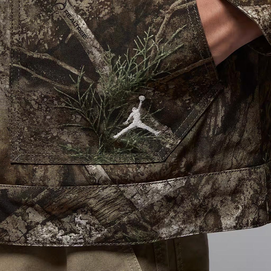 Jordan X Realtree Kollaboration Flight Chicago Branch Camouflage Bequem Ästhetisch Schlicht Einfarbig Baumwolljacke Herrenjacke HV0650222