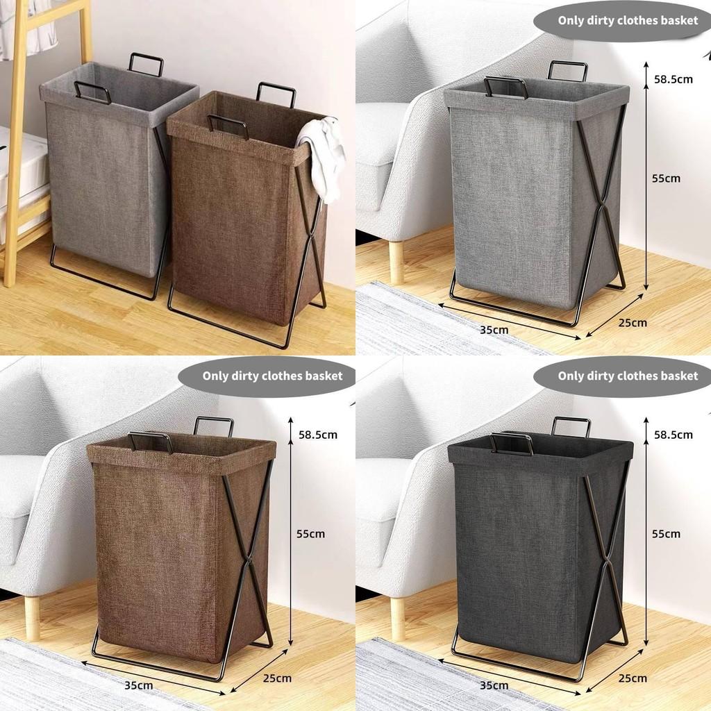 Foldable Laundry Bin With Handles For Dormitory Bathroom Bedroom Use