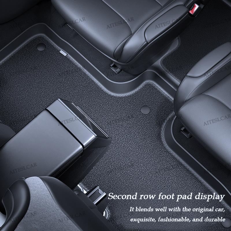 For Tesla Model Y L Launch 2026 Car Floor Mats All-inclusive Threshold Style Foot Pads Protective Pad Interior Accessories