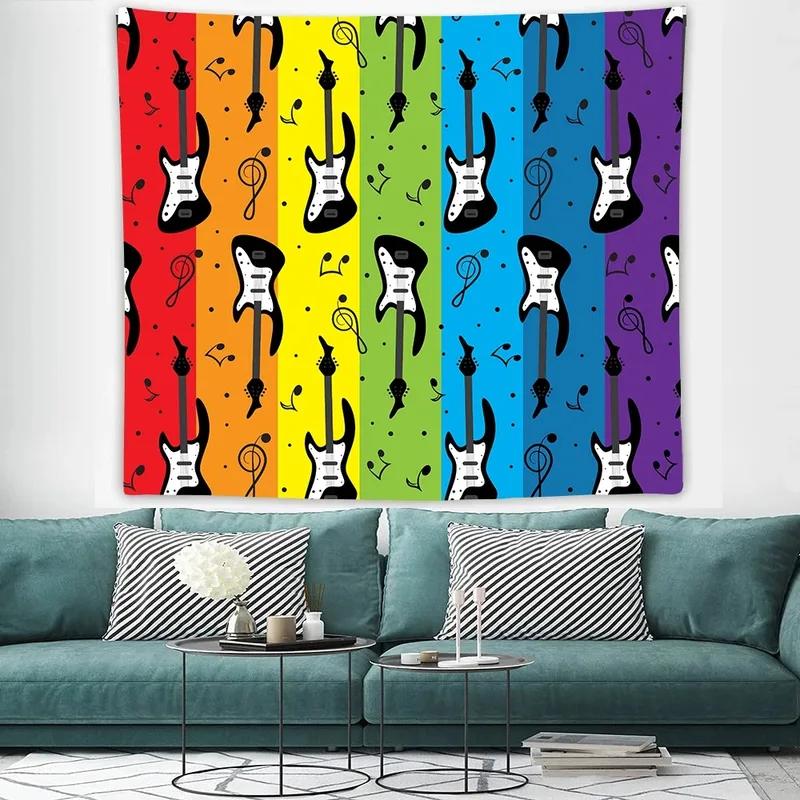 

Гостиная Спальня Гобелен Креативный Узор Музыкальной Ноты Модный Домашний Декор Гобелен 100x75cm