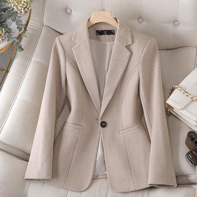 Women's Korean Turn-down Collar High-end Casual Single Button Slim Long Sleeve Blazer Fashion  Winter Autumn