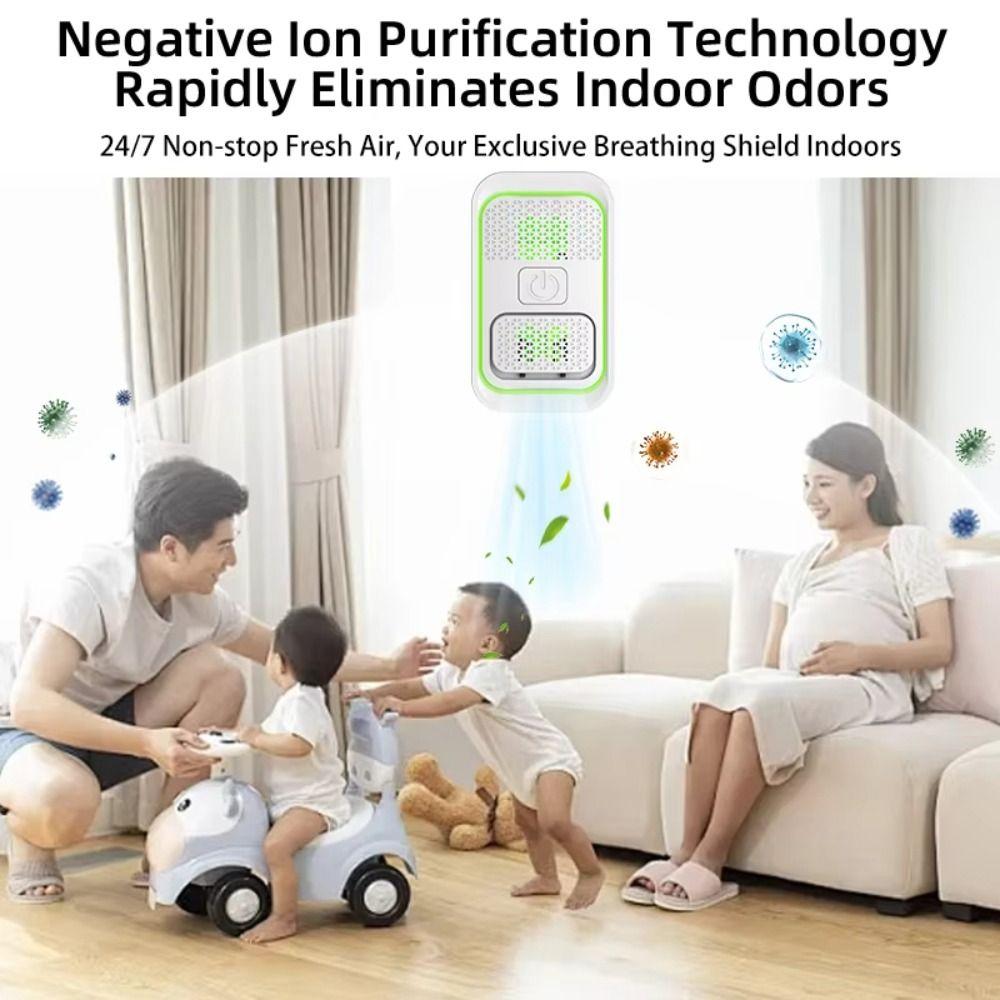 Portable Air Cleaner US UK EU Plug Plug-In Air Purifier Negative Ion Generator  Bedroom