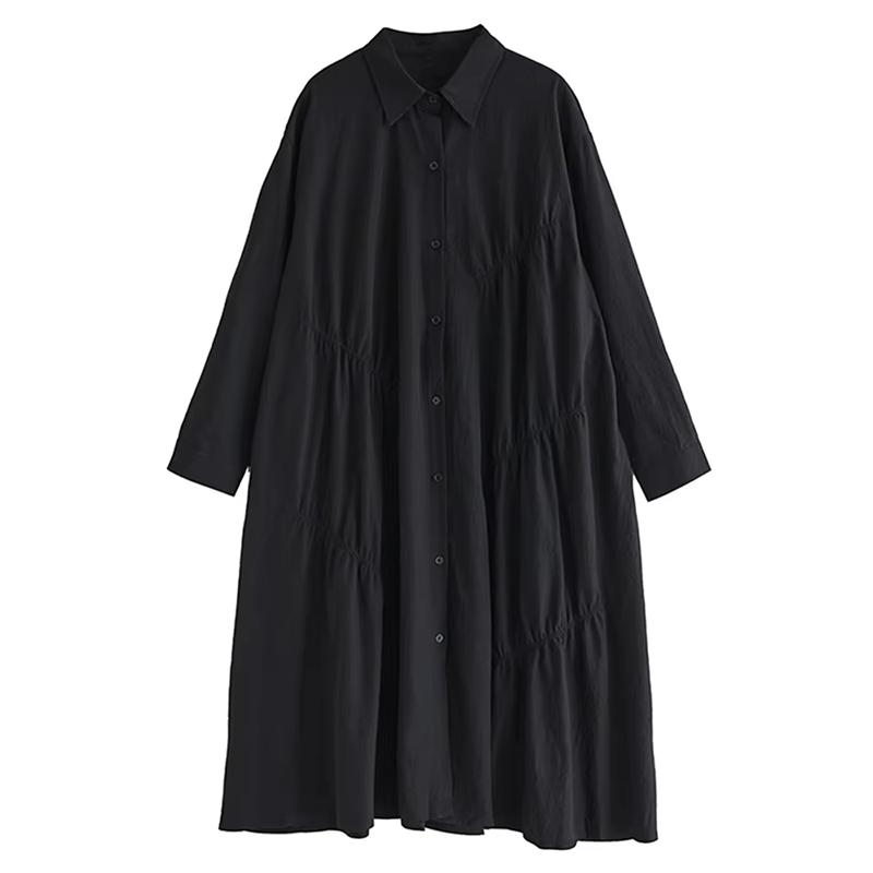 XITAO Fold Patchwork Solid Color Women Dress HQQ2448