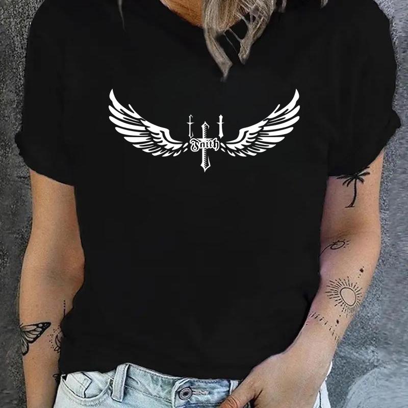 

Однотонная и прочная женская универсальная футболка, лучший выбор для джинсов и юбки XXL чёрный