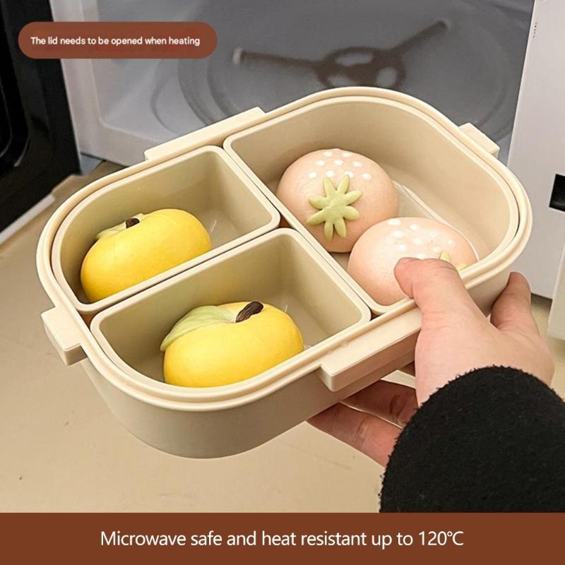 Stackable Bentos Box With Removable Inserts Multi Compartment Food Storage Container For Outdoor Activity