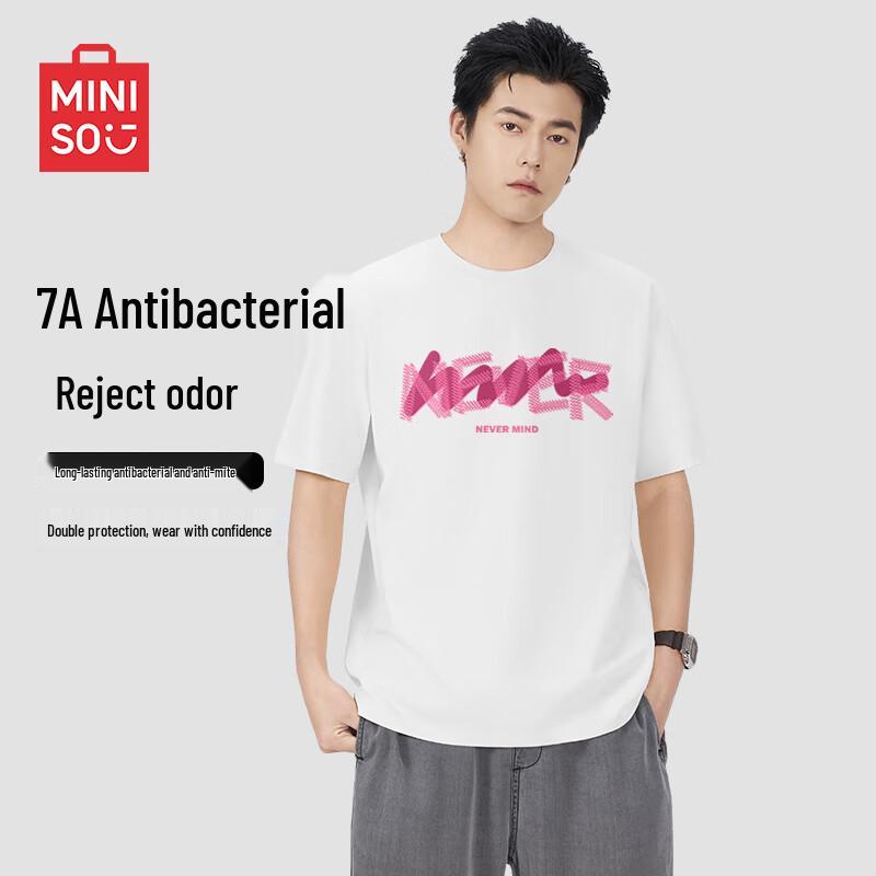 MINISO Men s Antibacterial Breathable Round Neck T-Shirt 2XL 1770₽