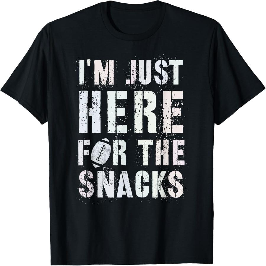 

Draft Day I M JUST HERE FOR SNACKS Game On Day Warrior Loser T-Shirt XXXXXL чорний