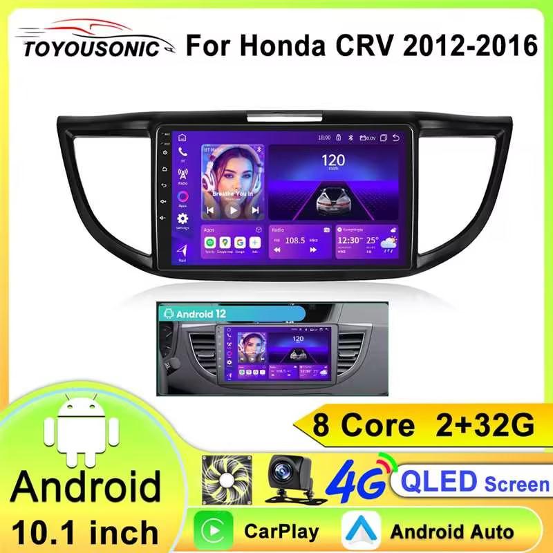 2din Android13 Car Radio For Honda CRV 2012-2016 Car Multimedia Navi GPS Autoradio Carplay DSP