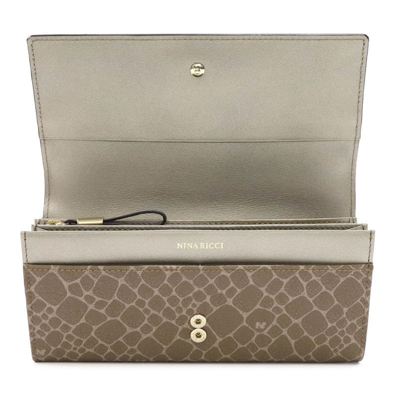 Nina Ricci Atre Nouveau Purse Graphite Wallet 85-8205 Women's
