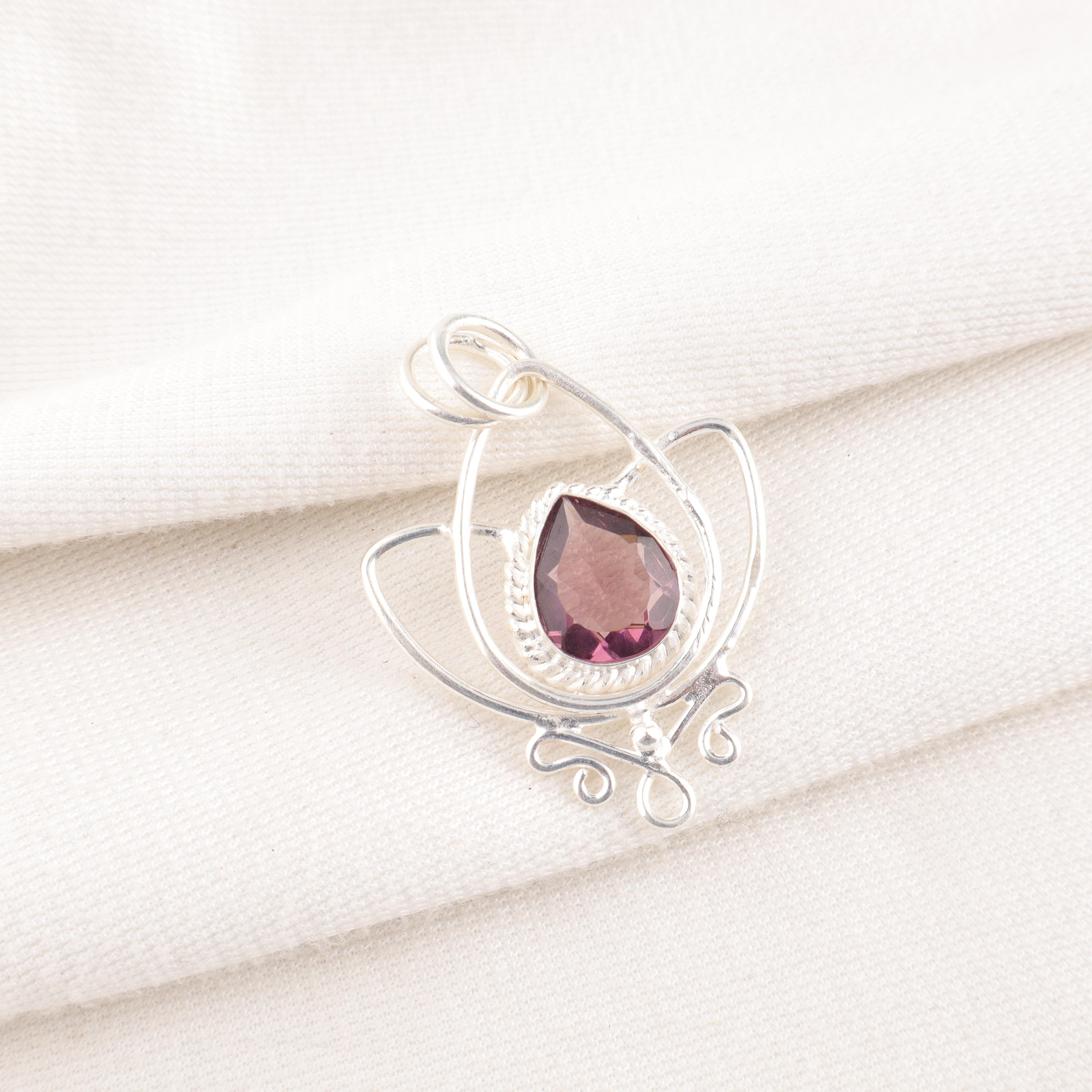 

Ювелирные изделия из драгоценного камня родолит, серебряный кулон ручной работы, кулон из цельного серебра 925 пробы для подарка матери 1.44 Inches розовый