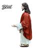 Jesus Figurine 5 Inch with Open Arm Hand Painted Religious Statue Resin Christian Sculpture for Spiritual Collection Home Decor Fabric Robe Figure