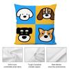 Cartoon Simple Cute Dog Cushion Cover Soft Plush Fabric DoubleSided Printed Cushion Covers for All Seasons Home Decor