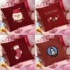 Christmas Red Santa Snowman Cushion Cover Anti-dustmite Pillowcase Invisible Zipper Silky Short Plush Sofa Cushion Cover