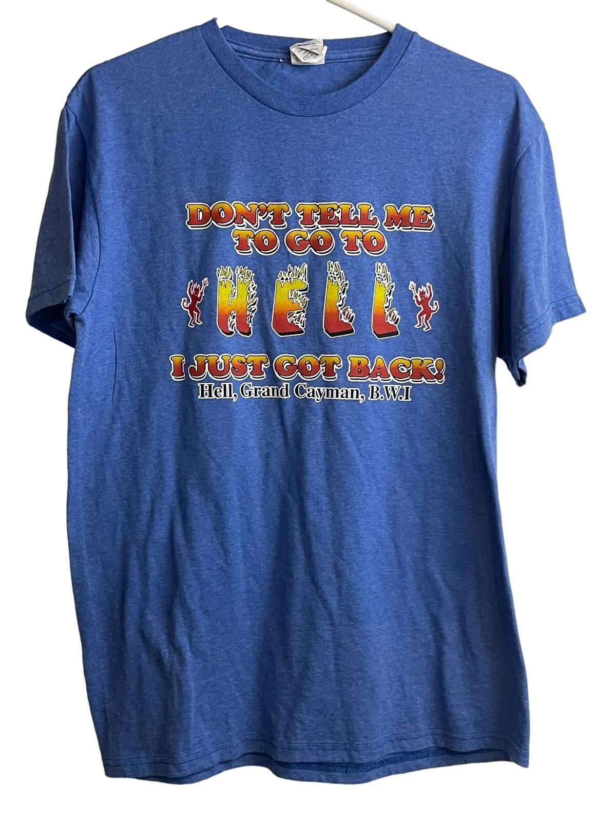 Grand Cayman Islands Destination T-Shirt Medium Blue 4XL