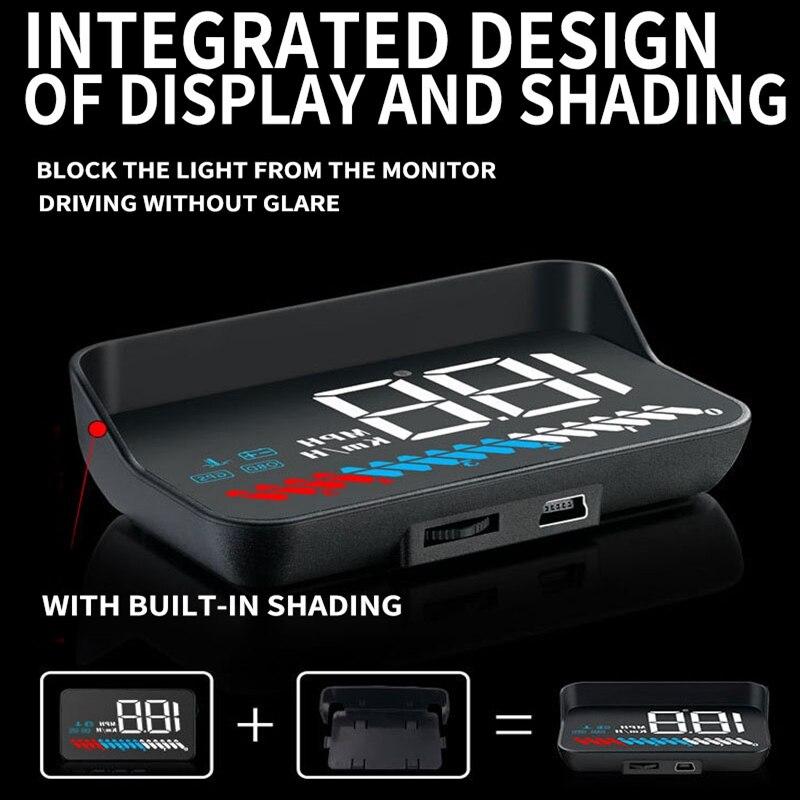 Combination Car HUD Head Up Display Car OBD Universal Speedometer Water Temperature High Definition Suspension Projector