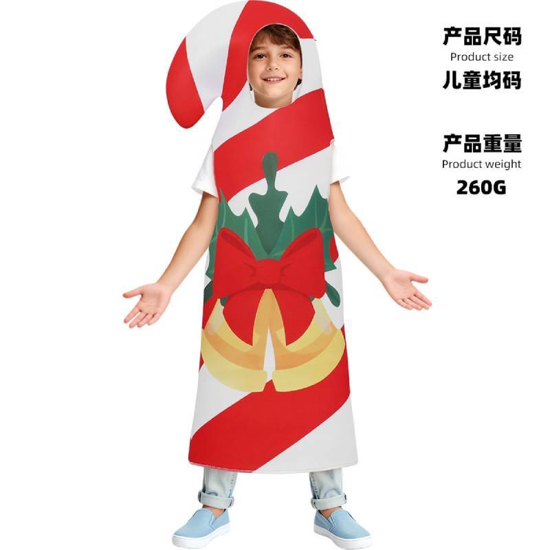 Holiday Kids Gingerbread Costume With Polyester Fabric For Festive Dress Up And Play