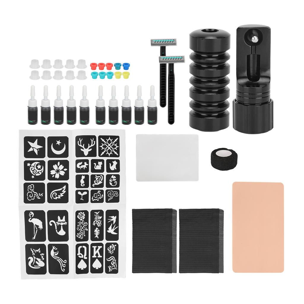 Tattoo Übungsset Manuell Professionell Komplettes Fähigkeitstraining 1.8oz Flüssiges Tattoo Werkzeugset