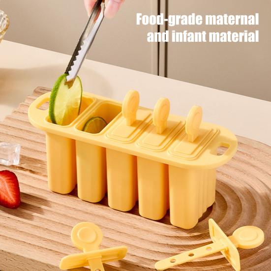 2-in-1 Ice Cube Tray with Lid Easy Push Release Ice Mold for DIY Popsicles Leakproof Freezer Container for Summer Drinks