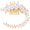 Fashion Pearl Hair Comb Vintage Flower Hair Comb Bridal Hair Accessories  Engagement Party