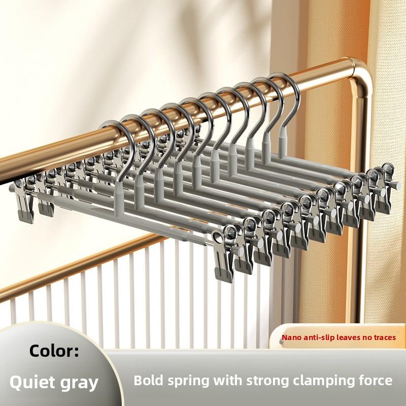 Haushalt Rutschfester Hosenständer Kleiderbügel Hosenaufbewahrung Jk Hängende Kleidung Edelstahl Rockklammer Trocknen Hosenklammer