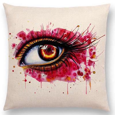 Nuovo Arrivo Occhi Bellissimi Arte Colorata Cuscino Copricuscino Ciglia Decorazione Casa Cuscino da Divano / Funda Cojin