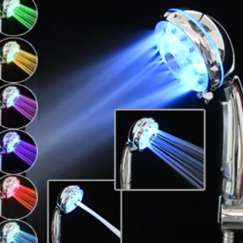 

7 Color Changing 22cm Rainfall 3-Ways Sprayer Bathroom