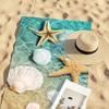 Toallas de Playa de Secado Rápido con Estampados de Estrellas de Mar y Conchas Marinas Son Adecuadas Para Piscinas, Camping, Yoga y el Gimnasio