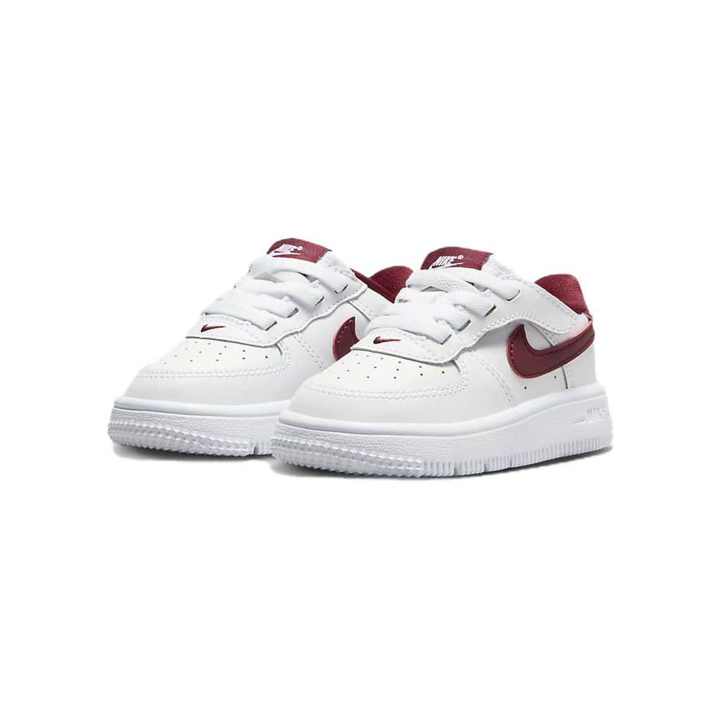 Nike Force 1 Low EasyOn TD White Team Red Baby Sneakers FN0236-105