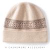 Winter Cashmere Knit Fair Isle Beanie Warm Ear Protection Retro Color Block Hat