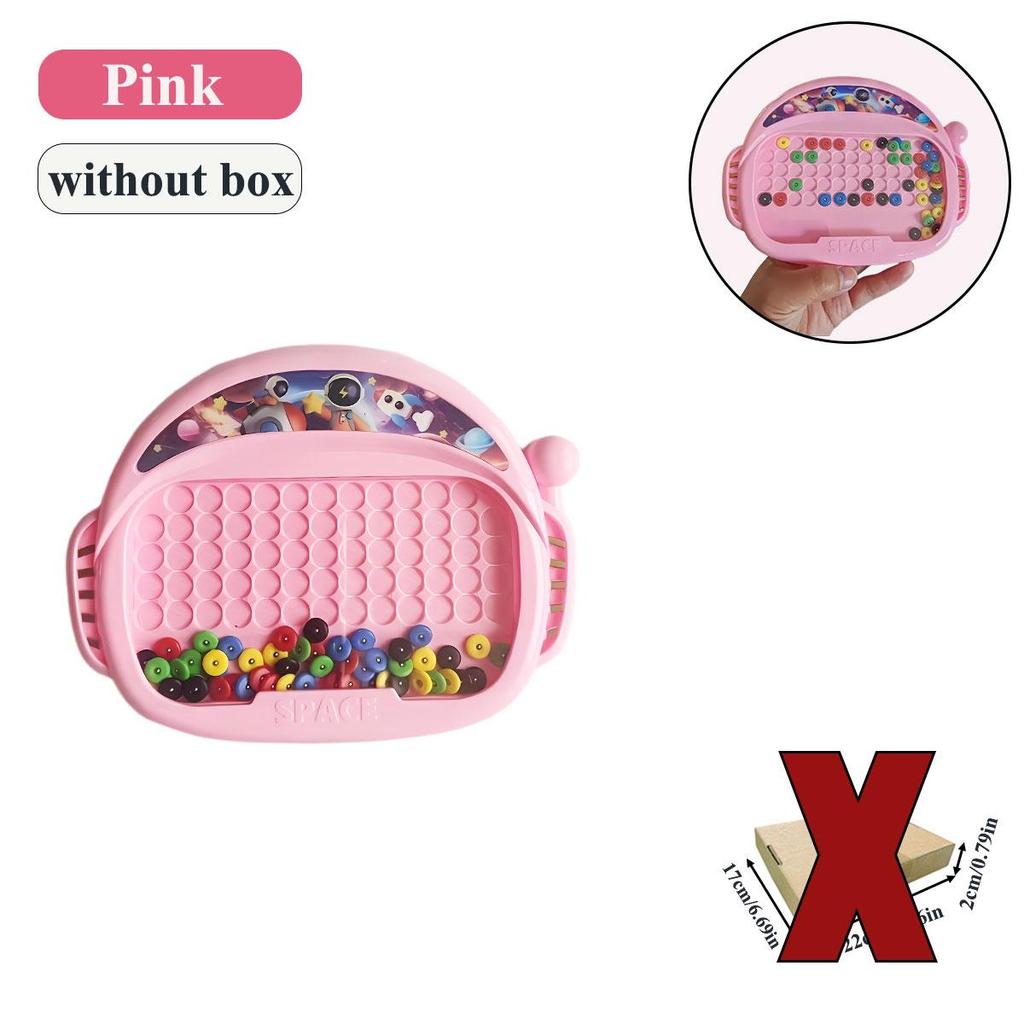 1 STK Magnetische Kinder-Kritzeltafel mit Stift & Perlen Zeichenspielzeug für 3-8 Jahre Kinder Pädagogisches Junge Mädchen Montessori Geschenk