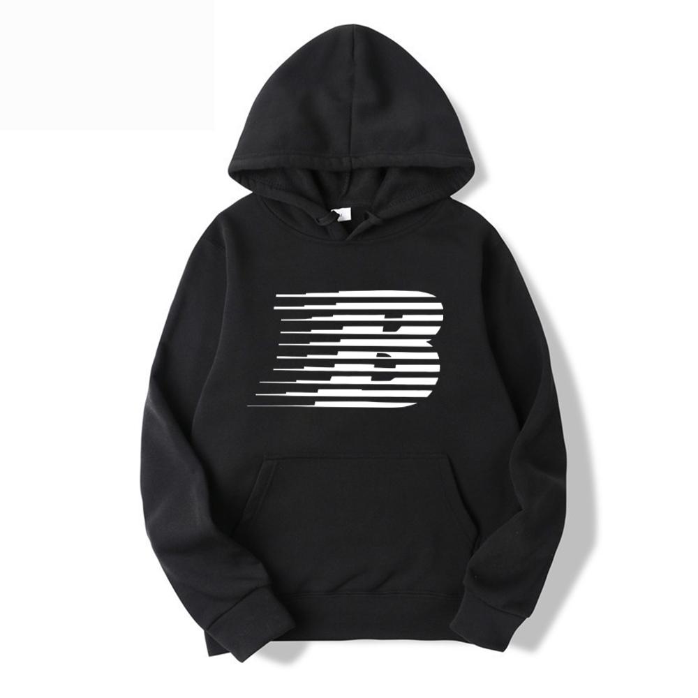 2025Hoodie with Stylish "B" Graphic: Comfortable, Hooded Design, Perfect for Casual Wear