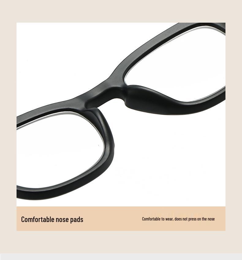 3341 Wood Grain Anti-Blue Light Glasses, Men's & Women's Stylish Japanese-Korean Square Frame, High-Definition Readers.