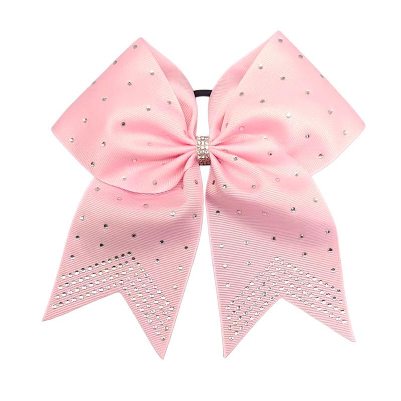 Glänzende Strass-Schwalbenschwanz-Schleifen-Haargummis für Mädchen - Cheerleading-Band-Kopfschmuck