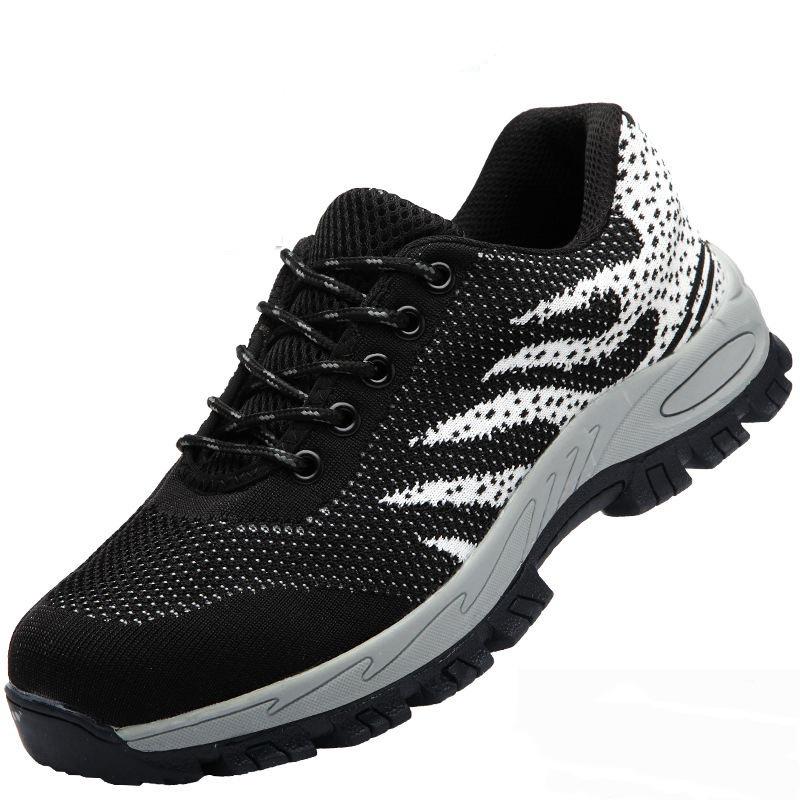 

Жіноче легке літнє взуття з металевим підноском - Дихаючі, протиковзкі, протиударні, стійкі до проколів повсякденні робочі кросівки