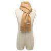 Johnstons JOHNSTONS WDC01797 Medium Size Scarf, Beige/Brown, Men's/Women's, HB4315, [Used]
