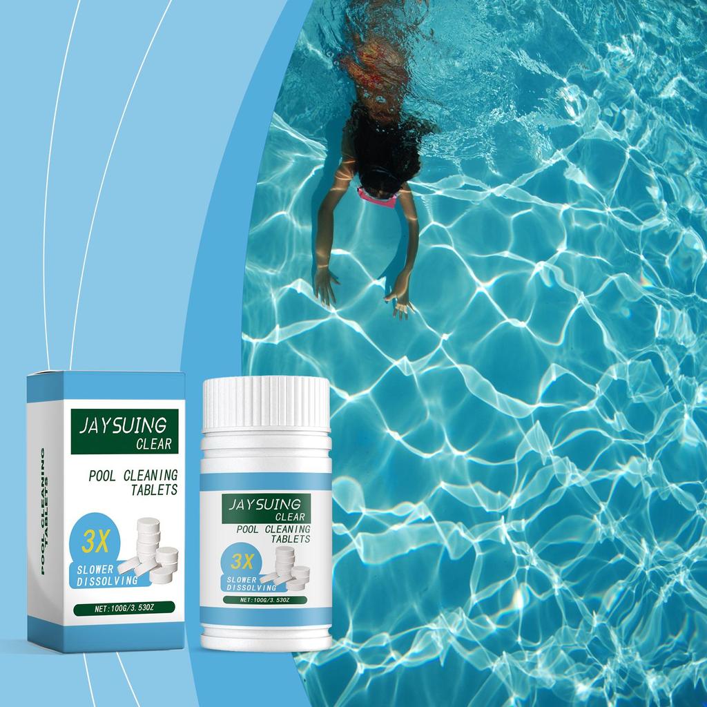 Pool Clean Chlorinated Effervescent Tablets Pool Clean Instant Water Treatment Effervescent Chlorine Tablets