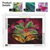 Diamond Painting Christmas Bell Pendant Full Round Diamond Embroidery Cartoon Mosaic Rhinestone Kit Decor For Home 30x40cm/12x16inch