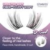 6D DIY Lash Extension Kit, 140 Pcs Cluster Lashes with Tweezers & Glue, Reusable Natural False Eyelashes for Women, Beginner-Friendly