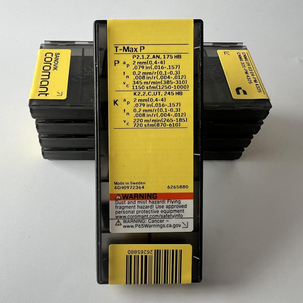 Sandvik / CNMG090304-PM 4325 / Original Swedish Hard Alloy Blade 10 Pcs