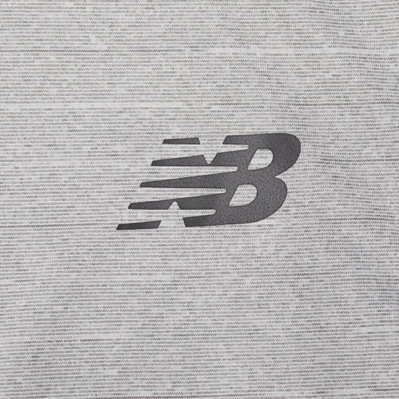 New Balance T Shirts Men's Gray Crew Neck Moderate Straight Fit AMT01012-AG